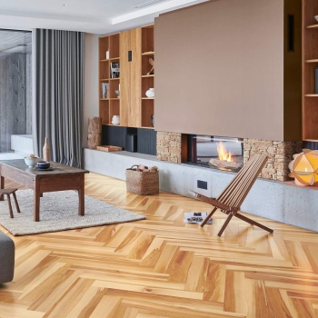 Panaget Flamed Beech Satin 14 x 139mm Herringbone Flooring