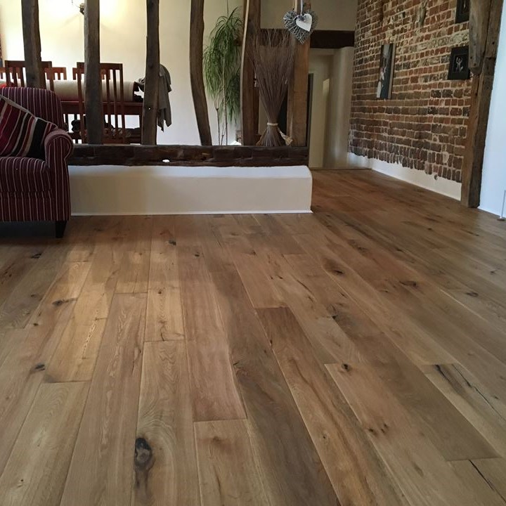 Installed using Kahrs Oak Wheat 15mm Engineered Wood Flooring