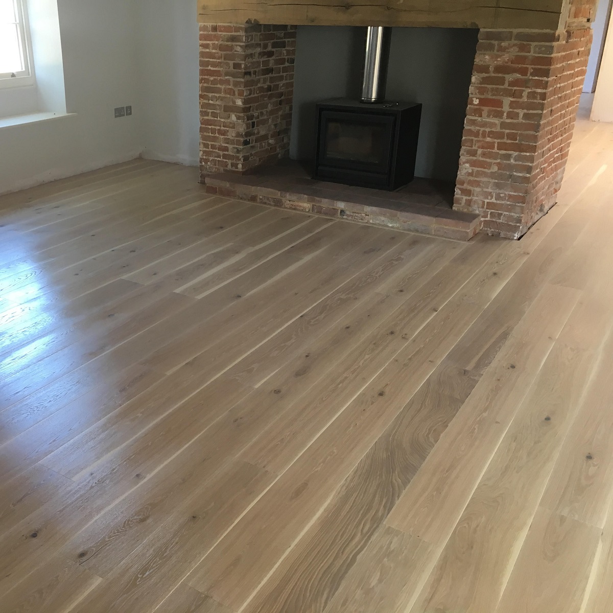 Installed using Kahrs Oak Garmisch White Oiled 15mm Engineered Wood Flooring