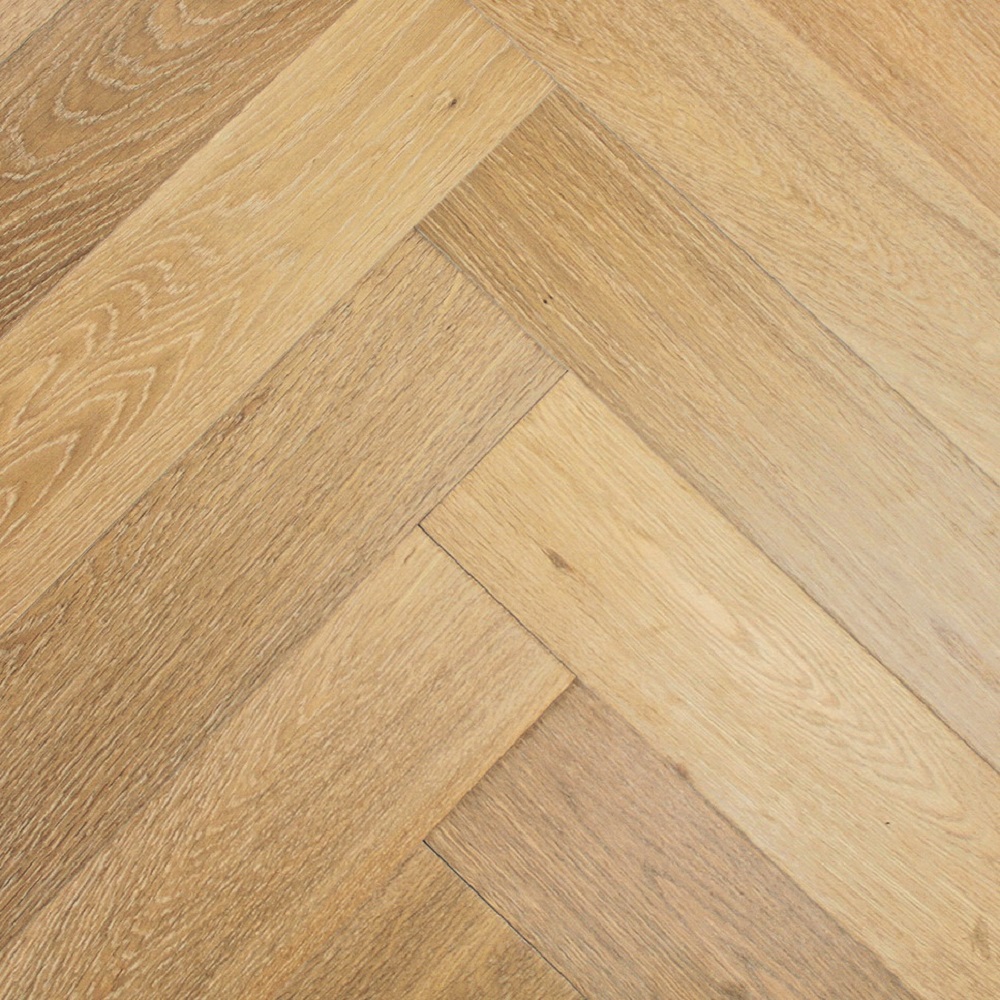 Elka Herringbone Light Smoked Oak Engineered Parquet Flooring