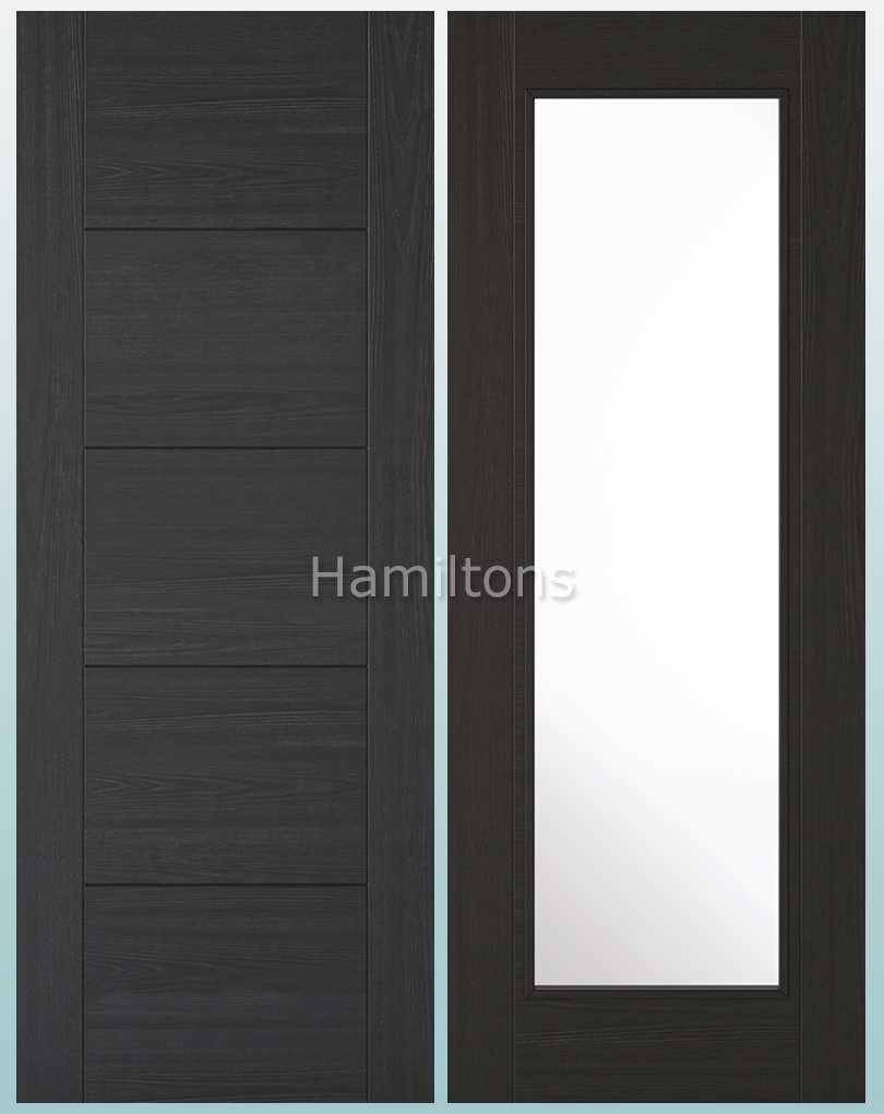 LPD Vancouver Charcoal Black Solid Panel And Glazed Doors Hamiltons