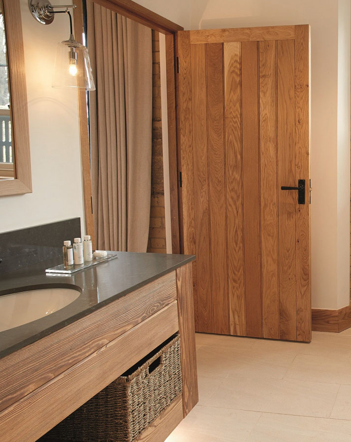 Solid Oak Framed Butt And Bead Ledge And Brace Doors - Hamiltons Doors