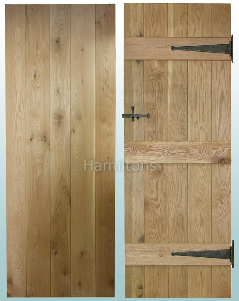 Woodland Solid Oak Rustic Grade V Groove Ledge Doors Hamiltons Doors And Floors