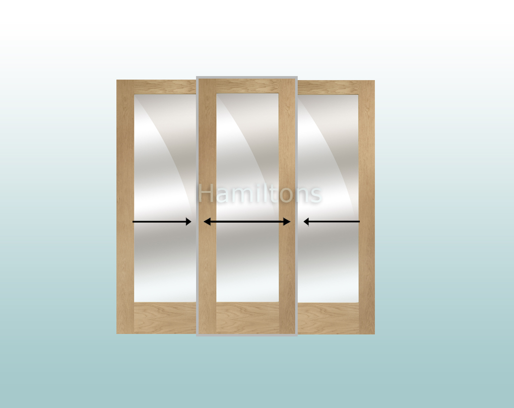 Xl Joinery Oak Pattern 10 Sliding Mirror Wardrobe Door System